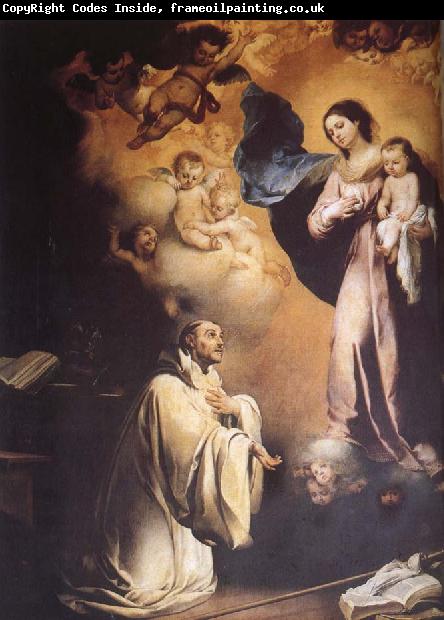 Bartolome Esteban Murillo San Bernardo and the Virgin Mary